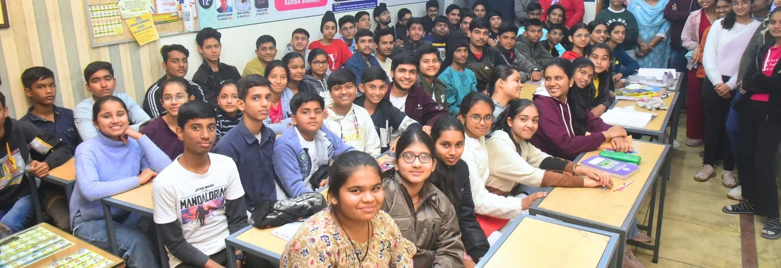 Heights Education students in class in Korba
